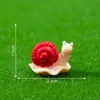 Decoração de musgo suculento para paisagem em miniatura, artesanato em resina de caracol pequeno de 3 cores, acessórios decorativos DIY, pequenos enfeites