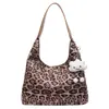 Bolso de gran capacidad con estampado de leopardo 2026 nuevo de verano versátil mate retro para el hombro o la axila bolsa de mano para el trabajo