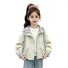 Chaqueta de Trekking para Niños Ropa de Abrigo Estilo Otoño para Niños Medianos y Grandes Chaqueta a Cuadros Patchwork Estilo Primavera y Otoño para Niñas Cortavientos con Capucha Elegante