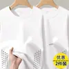 Camiseta deportiva casual para hombre de manga larga con estampado, moderna para adolescentes, adecuada para todas las estaciones, cuello redondo, top básico de manga larga