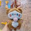 Lindo llavero de gato de peluche con diseño de muñeco, adorno colgante para bolso, venta al por mayor, llavero de estudiante de dibujos animados.