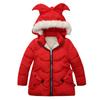 Roupas infantis transfronteiriças para meninas inverno Nova combinação de cores casaco acolchoado de algodão jaqueta com capuz bolso de raposa fofo casaco acolchoado de algodão