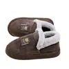 Pantuflas de algodón impermeables para mujer, nuevo modelo otoño e invierno 2026, pantuflas cálidas de felpa con suela gruesa antideslizante para el hogar para hombre