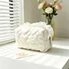 Bolsa de Maquillaje Acolchada Transfronteriza con Adorno de Encaje Bolsa de Almacenamiento de Gran Capacidad Bolsa de Tocador Portátil para Viaje Bolso de Mano