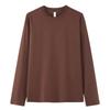 Playera de Algodón Puro de Manga Larga de Peso Pesado 230g para Hombre Cuello Redondo Camiseta Base para Mujer Otoño e Invierno Camiseta Base para Pareja Camiseta de Algodón Peinado