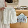 ¡Limón Salado Blogger de Moda Siete! Conjunto de Otoño para Niña: Top de Ruffles Dulce Estilo Coreano Superpuesto con un Chaleco