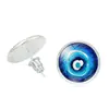 Aretes Ojo de Diablo para Mujer Ojos Azules Cristal Aro para Oreja Aretes de Temperamento Turquía Joyería para Oreja Ojo Maligno Venta al por Mayor