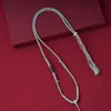 Cordón de collar de cuerda de algodón tejido a mano estilo Tíbet, cordón para colgar amuleto de Buda thangka unisex, cordón para colgar colgante trenzado de cuatro hebras