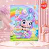 Pintura Diamante Princesa Sorvete com Moldura Kit de Material Artesanal DIY Infantil Adesivo Atacado Cristal