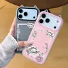 Marco de Fotos Estilo Inglés Adecuado para iPhone 18 Pro Max, Funda de Teléfono Dos en Uno con Orejas de Gato, Funda de Gel Anti-Caídas para Apple 16