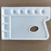 Paleta de plástico com pezinhos flor de ameixa três linhas paleta multimodelo paleta acrílica para aquarela infantil atacado