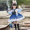 Vestidos para Niñas Primavera 2026 Nuevo Elegante Vestido Lolita Princesa Infantil Falda de Conejito Policía para Niña Pequeña