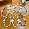 Cadena para teléfono de pompón con cuentas transfronteriza, llavero de bola de diamante para coche, colgante para mochila, regalo personalizado, venta al por mayor de comercio exterior