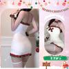 Noite Dourada Lingerie Sexy Uniforme de Natal Branco Estilo Puro Desejo Vestido Bodycon Vazado Role Play Qqny Criada Fofa
