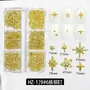 Caja Remache Estrella Joyería para Arte de Uñas Dorada Mini Estrella de Seis Puntas Luna Pequeños Accesorios Decoración Adhesivo para Uñas Venta al por Mayor