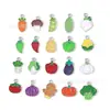 Jardín de Verduras Simulado Accesorios de Frutas Colgante de Aleación DIY Cadena de Teléfono Llavero Encanto Venta Caliente Transfronteriza