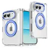 Aplicável em Fronteiras iPhone 18 Duo Transparente Dobrável Magnético Giratório Suporte Capa de Celular Acrílico Proteção Anti-Queda