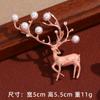 Moda Europea y Americana Broche de Ciervo Navideño Lindo Cabeza de Ciervo Animal Alce Broche de Alta Gama Joyería Ramillete Decoración Ropa de Mujer