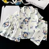 Conjunto de pijama de tres piezas para niña, algodón nube de verano para niños, nuevo estilo 2026, de manga corta, elegante conjunto de ropa para casa para niños mayores