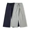 Pantalones de corte relajado, fluidos, de pierna recta, hasta el suelo para otoño/invierno 2026, con cintura alta, cordón, cintura elástica y diseñados para fitness, deportes y uso casual, con corte de pierna ancha