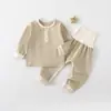 Ropa para Bebé Primavera y Otoño Algodón Set Clase A Cintura Alta Protección de Barriga Ropa de Otoño y Pantalones Set Separado Ropa para Casa Pijama