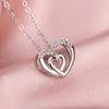 Nueva joyería de plata europea y americana femenina collar de circón de amor niña de ballet personalidad niña dulce joyería de deseos venta al por mayor
