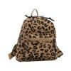 Mochila feminina com estampa de leopardo retrô popular deste ano, nova moda 2025, mochila feminina de alta qualidade, bolsa de viagem casual