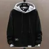 Sudadera Fina con Capucha al por Mayor para Hombre Primavera y Otoño Holgada de Marca de Moda Chaqueta Falsa de Dos Piezas Top Casual de Moda para Hombre