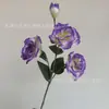 Arranjo de Cena com Flores Artificiais, Flores Artificiais da Série Roxa para Celebração de Casamento, Arranjo de Flores de Chão, Decoração Suave e Flores para Paisagismo de Salão de Casamento