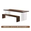 Escritorio colgante acrílico de madera maciza antigua Mesa de comedor de doble uso Madera de fresno Sala de estar Mesa larga Mesa de tablero grande