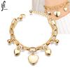 Moda europea y americana pulsera de acero inoxidable amor multicapa pulsera para mujer grabado joyería de acero de titanio fabricantes venta al por mayor