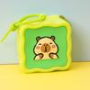 Monedero de Silicona para Niños Labubu Capibara Lindo Bolso Pequeño Creativo Colorido Bolso Pequeño Cuadrado Colgante de Bolso