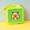 Adorable Bolsa de Silicona Kabibala Almacenamiento Cuadrada Cierre Monedero Creativo Mini Cartera de Mano Accesorios Colgantes para Niña