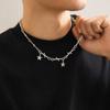 Collar de estrella de cinco puntas con espinas personalizado para hombre de hip hop europeo y americano, joyería para hombre, cadena de clavícula de nicho de alta calidad, joyería transfronteriza