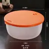 Caixa de Almoço Espessa para Micro-ondas Plástico Redondo Crisper Congelado Geladeira Tigela de Conservação de Frescor Caixa de Aquecimento para Micro-ondas