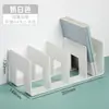 Estante de Livros de Acrílico Porta-Arquivos Caixa de Armazenamento Vertical Grande Porta-Arquivos de Quatro Seções Suporte de Livro Divisor de Prateleira de Mesa de Escritório
