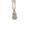 Colgante de Calabaza Tridimensional de Ágata Natural, Nuevo Estilo Chino Candado de la Fortuna de Ágata Cadena de Hueso Colgante Accesorio de Joyería