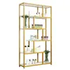 Estantería de exhibición de pie con estantes, unidad de estantería simple multicapa, almacenamiento para sala de estar, estantería, soporte para flores, organizador de cosméticos y pieza decorativa de lujo ligero