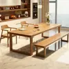 Mesa de Comedor Larga Grande de Madera Maciza para Sala de Estar Escritorio Mesa de Estudio de Lectura Escritorio de Tablón Grande de Madera Maciza para el Hogar Escritorio de Computadora Banco de Trabajo
