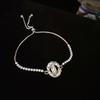 Pulseira de Amor Flor de Quatro Pétalas Zircônia Moda Transfronteiriça Pulseira de Alto Nível de Luxo Leve Pulseira Super Brilhante para Namorada Combina com Tudo para Mulheres