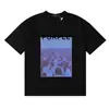 25Ss Marca Morada de Calle Marca Americana de Moda Camiseta Casual Retro Holgada de Manga Corta Estilo Igual para Pareja