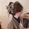 Pinza para el pelo con lazo de malla para mujer, Pinza de alta gama 2026 estilo nuevo para cabello grueso, Pinza de tiburón para la parte posterior de la cabeza, Accesorio para el pelo de verano