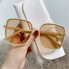Gafas de Sol Oversize para Mujer Montura Grande Gafas de Sol Cuadradas para Mujer Lujosas Vintage Gafas UV400 para Dama Gafas de Conductor Clásicas