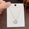 Collar de circonitas microincrustadas de plata para mujer, diseño con sentido del temperamento, moda, Internet, celebridades, diseño que combina con todo, cadena de clavícula súper llamativa.