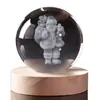 Luz de Noche Bola de Cristal Brillante Navideña Muñeco de Nieve Navideño Adornos Creativos Fabricante Venta al por Mayor Amazon Transfronterizo