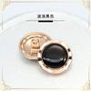 Estilo Chanel Botão de Metal Elegante Terno de Malha Casaco Casaco Decorativo Botão Pendurado Botão de Diamante Banhado