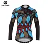Ropa de Ciclismo de Otoño Xingheng Hoja para Mujer Nueva Ropa de Ciclismo Transpirable y Pantalones Ropa de Ciclismo Estampada Top Largo