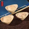 Madera de Durazno Lingote Talla en Madera Adornos Pequeños Artesanías de Madera Guangjin Accesorios para Celebración de Cumpleaños Artículos de Mano Venta al por Mayor