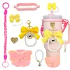 Botella de Agua Térmica Stanley Tapón Antipolvo Taza con Popote Tapa de Taza Correa de Mano Cordón para Botella de Agua Múltiples Estilos Versátiles Set