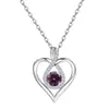 Comercio exterior transfronterizo europeo y americano, nueva cadena para la clavícula S925 de plata de ley con incrustaciones de diamantes, collar elegante en forma de corazón, la primera opción para regalos del Día de la Madre
